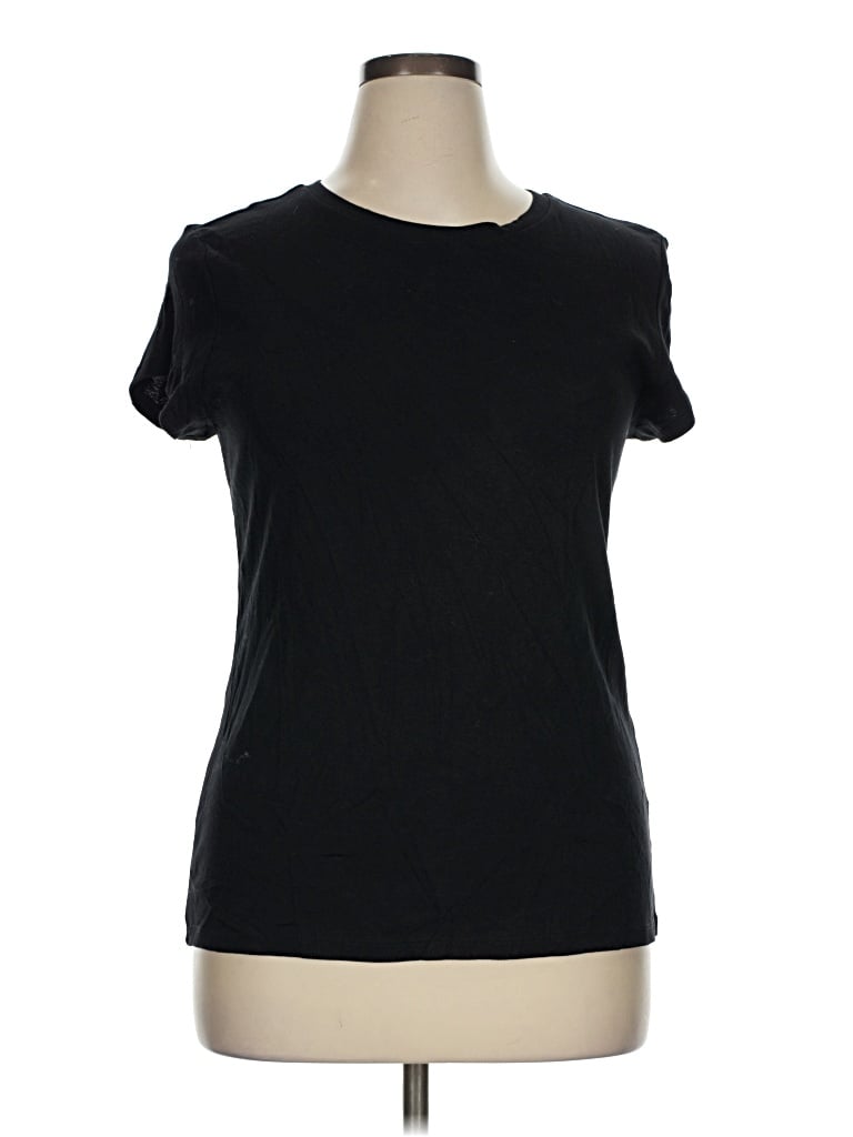Pre-owned Liz Claiborne Short Sleeve T-shirt In Black