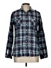 Gap Outlet 100% Cotton Plaid Blue Long Sleeve Button-Down Shirt Size L - photo 1