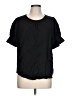 DKNY Black Short Sleeve Blouse Size L - photo 1