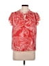 CeCe 100% Polyester Red Short Sleeve Blouse Size M - photo 1
