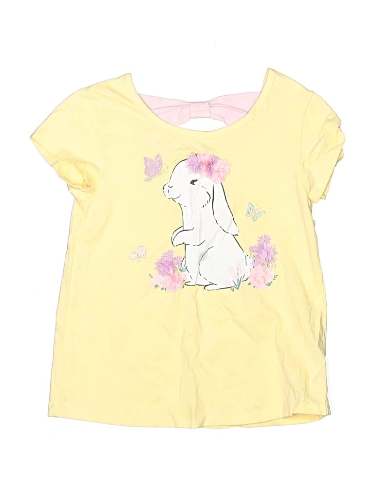 Pre-owned Catherine Malandrino Kids' Short Sleeve T-shirt In Yellow