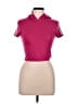 Feathers Pink Short Sleeve Turtleneck Size M - photo 1