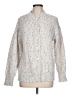 Unbranded 100% Polyester Tweed Silver Pullover Sweater Size L - photo 1