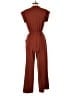 Monteau Solid Brown Jumpsuit Size M - photo 2