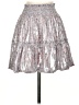 Free People 100% Polyester Paisley Silver Casual Skirt Size S - photo 1