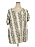 Flamingo Silver Ivory Short Sleeve Blouse Size 3X - photo 1