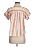 Assorted Brands 100% Linen Stripes Orange Short Sleeve Blouse Size M - photo 2