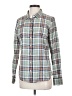 J.Crew 100% Cotton Plaid Green Long Sleeve Button-Down Shirt Size 3 - photo 1