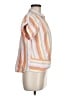 Assorted Brands 100% Linen Stripes Orange Short Sleeve Blouse Size M - photo 4