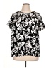 Lane Bryant 100% Polyester Black Short Sleeve Blouse Size 16 - photo 1