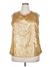 Unbranded 100% Polyester Metallic Gold Sleeveless Blouse Size 3XL - photo 1