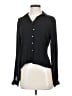 Studio M 100% Silk Black Long Sleeve Silk Top Size S - photo 1