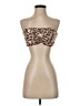 Assorted Brands Animal Print Tan Tube Top Size S - photo 1