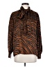Saint Laurent Animal Print Brown Vintage Blouse Size EU 36 / US 6 - photo 1