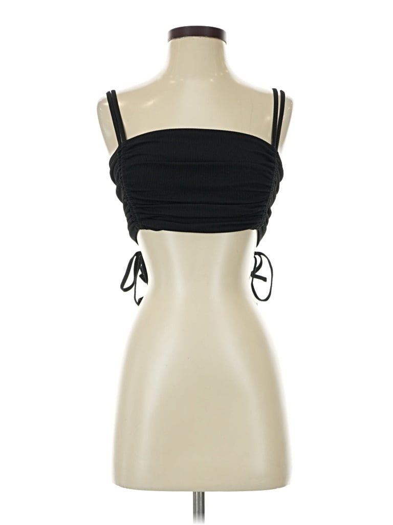 Pre-owned Aerie Sleeveless Top Black Strapless Neckline Tops