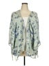 Lucky Brand Floral Green Kimono Size XXL (estimated) - photo 1