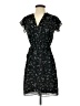 H&M 100% Polyester Floral Black Casual Dress Size 0 - photo 1