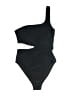 Unbranded Solid Black One Piece Swimsuit Size S - photo 1
