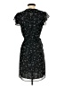 H&M 100% Polyester Floral Black Casual Dress Size 0 - photo 2