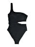 Unbranded Solid Black One Piece Swimsuit Size S - photo 2