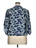 Max Studio 100% Polyester Tropical Blue Short Sleeve Blouse Size XL - photo 2