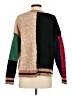Central Park West Color Block Brown Cardigan Size S - photo 2