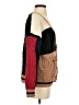 Central Park West Color Block Brown Cardigan Size S - photo 4
