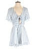 Pink Lily Stripes Blue Romper Size S - photo 1