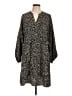 TEMOFON Animal Print Black Casual Dress Size L (estimated) - photo 1