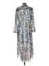 Joie 100% Polyester Print Blue Cocktail Dress Size L - photo 2