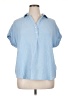 Assorted Brands Blue Short Sleeve Blouse Size XL - photo 1