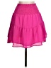 Krisa 100% Polyester Solid Pink Casual Skirt Size S - photo 1