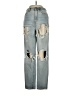 Unbranded 100% Cotton Hearts Blue Jeans Size 26 waist - photo 1