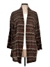BonWorth 100% Polyester Chevron-herringbone Brown Cardigan Size L - photo 1