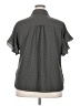 Max Studio 100% Polyester Houndstooth Gray Short Sleeve Blouse Size 2X - photo 2