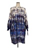 DKNY Print Blue Casual Dress Size 22 - photo 1