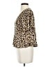 Express 100% Rayon Animal Print Tan Short Sleeve Blouse Size S - photo 5