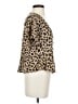 Express 100% Rayon Animal Print Tan Short Sleeve Blouse Size S - photo 4