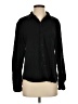 Masscob 100% Cotton Solid Black Long Sleeve Button-Down Shirt Size S - photo 1