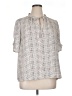 Nordstrom Rack 100% Polyester Polka Dots Ivory 3/4 Sleeve Blouse Size XL - photo 1