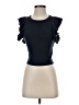 Sundays Black Short Sleeve Top Size XS (0) - photo 1
