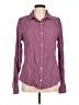 J. McLaughlin Houndstooth Burgundy Long Sleeve Button-Down Shirt Size M - photo 1