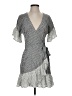 Suboo 100% Rayon Chevron-herringbone Gray Cocktail Dress Size 4 - photo 1