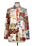 Tory Burch Print Ivory Long Sleeve Button-Down Shirt Size 10 - photo 1