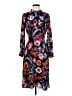 J.Crew 100% Polyester Print Black Casual Dress Size 2 - photo 1