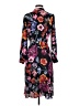 J.Crew 100% Polyester Print Black Casual Dress Size 2 - photo 2