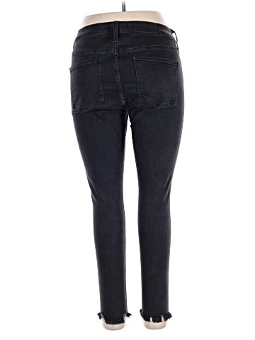 Madewell 9" Mid-Rise Skinny Jeans in Berkeley Black: Button-Through Edition (view 2)