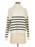 Shein 100% Acrylic Stripes Ivory Turtleneck Sweater Size S - photo 1