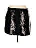 Theory 100% Polyester Metallic Silver Black Formal Skirt Size 10 - photo 2