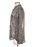 Unbranded 100% Polyester Floral Gray Long Sleeve Blouse Size S - photo 5